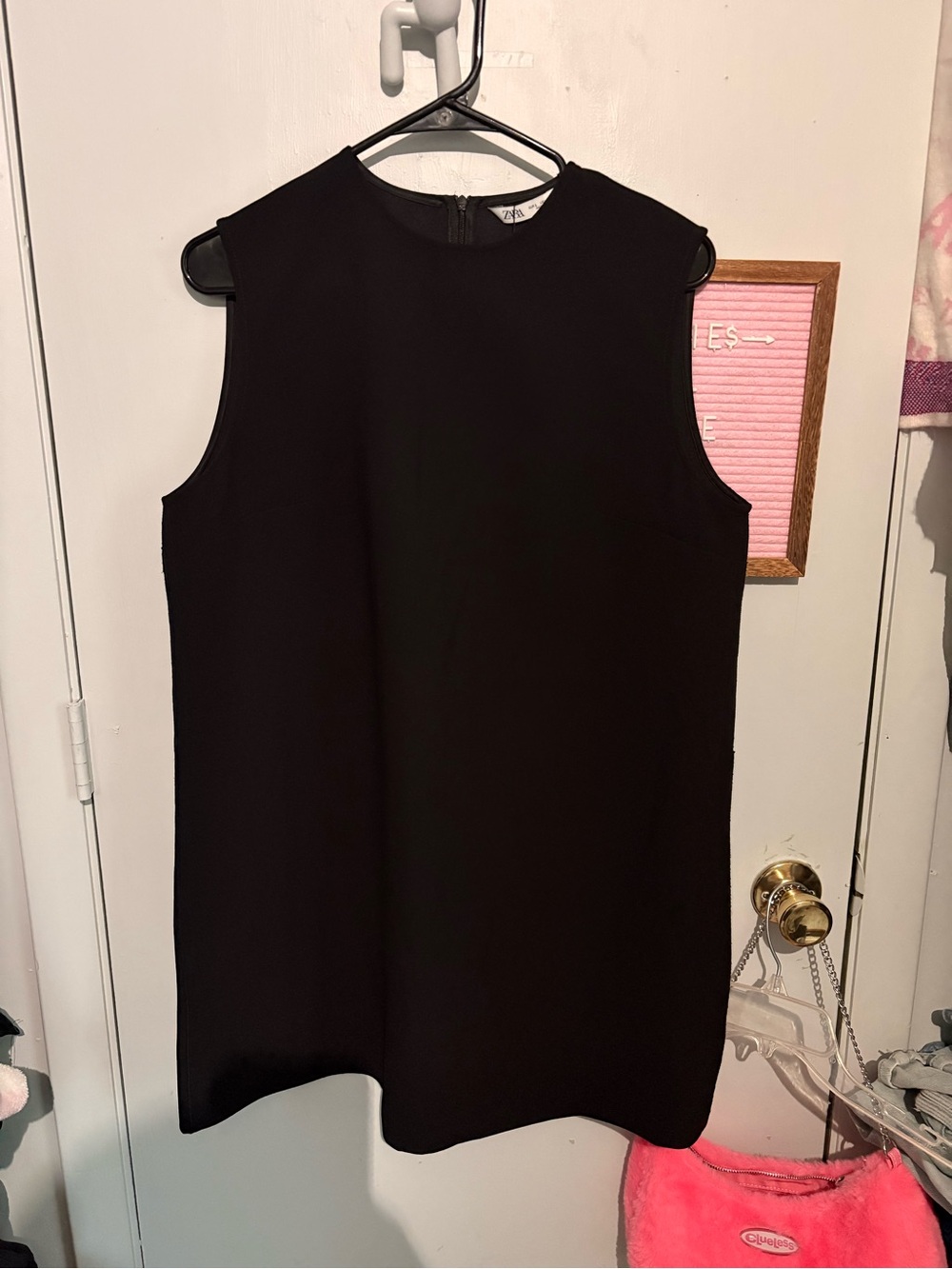 Zara Sleeveless Shift Dress - Black - Picture 1 of 4